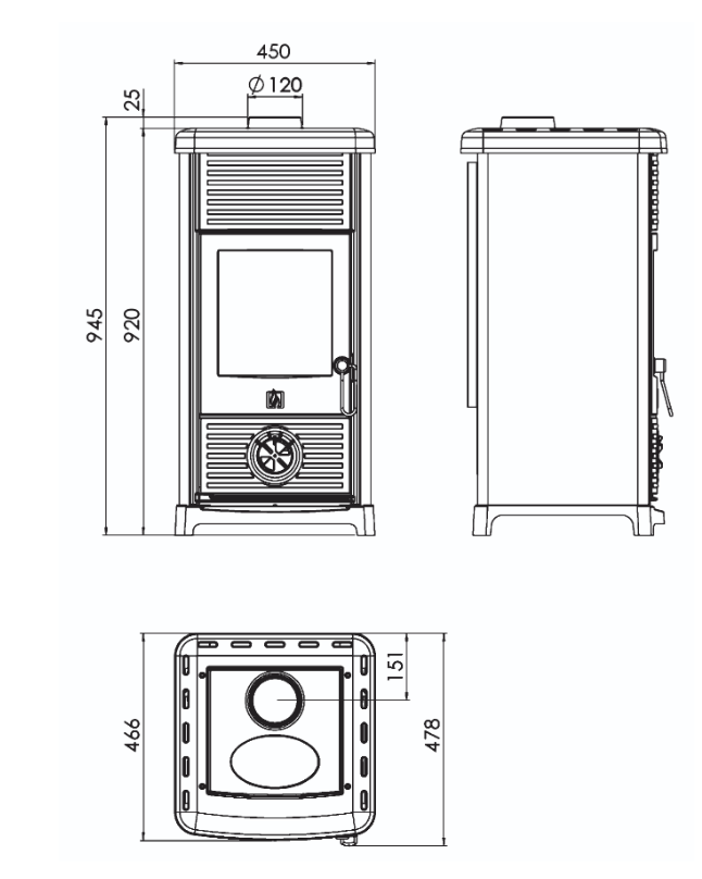 krbové kachle Maestral N rozmery