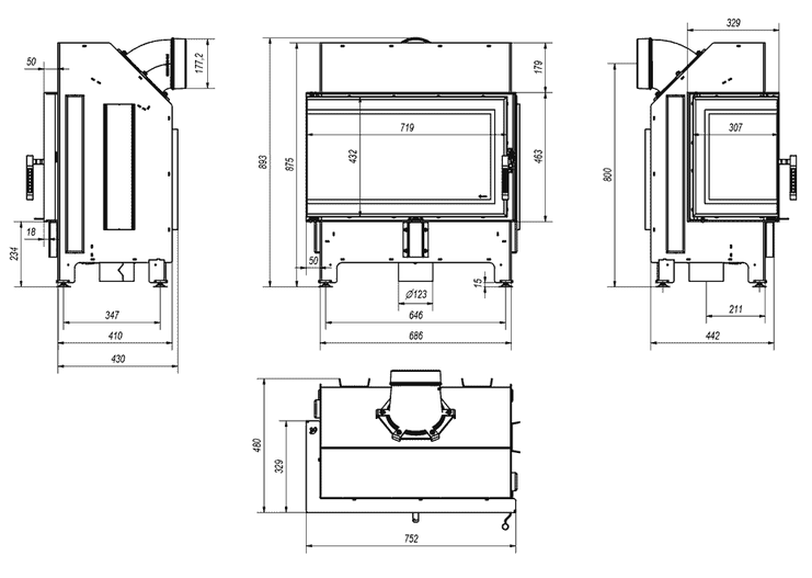 moderná lacá ale kvalitná krbovbá vložka
