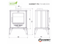 liatinové krbové kachle KAWMET P8 (7,9 kW) ECO