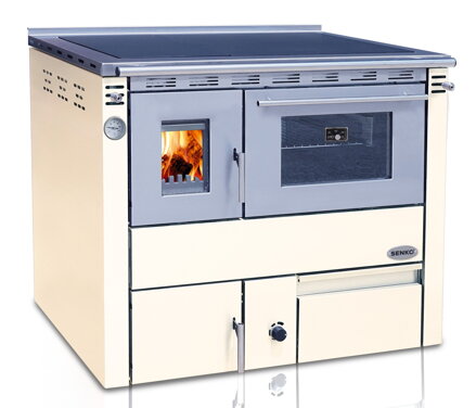 teplovodný sporák Senko C-35 krémový