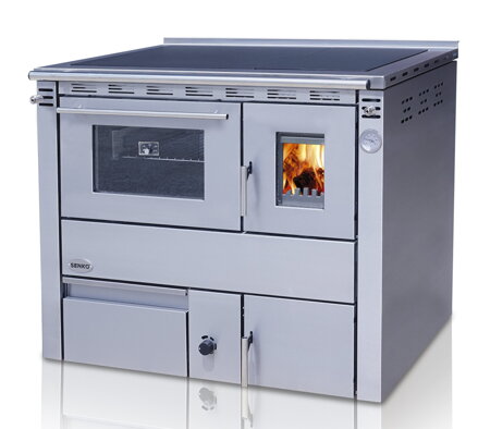teplovodný sporák s výmenníkom Senko C-25 inox mat